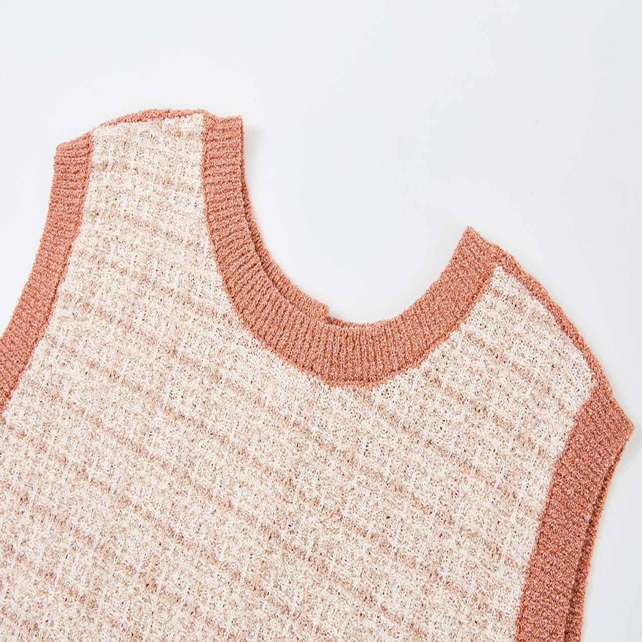 チェックツイードニットベスト