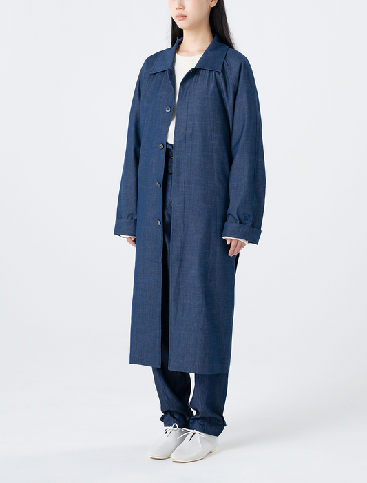 デニムライクリサイクルファブリックコート