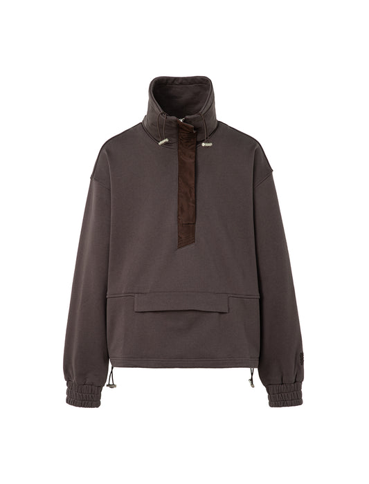 ユニセックス ハーフジップ スウェット