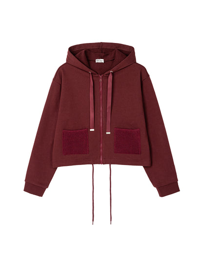 ウィメンズ ニットポケット ジップアップ