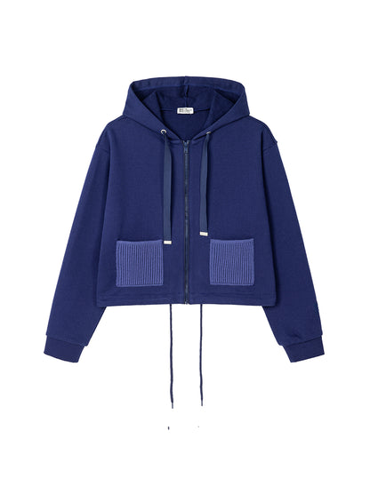 ウィメンズ ニットポケット ジップアップ