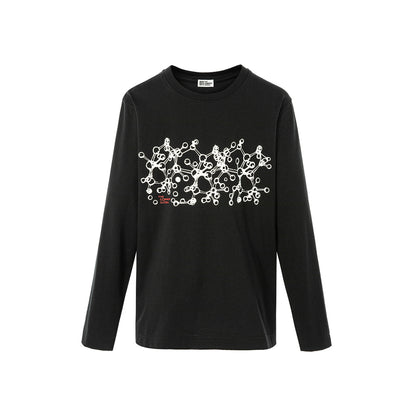 長袖プリントTシャツ