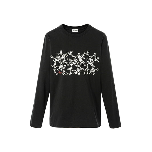 長袖プリントTシャツ