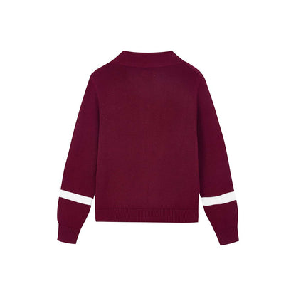 テープジャカードトリムスカーフカーディガン