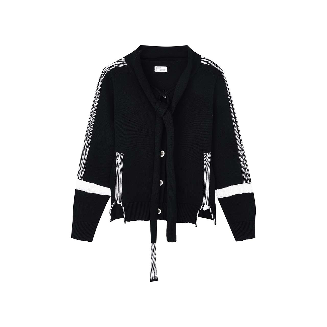 テープジャカードトリム スカーフカーディガン