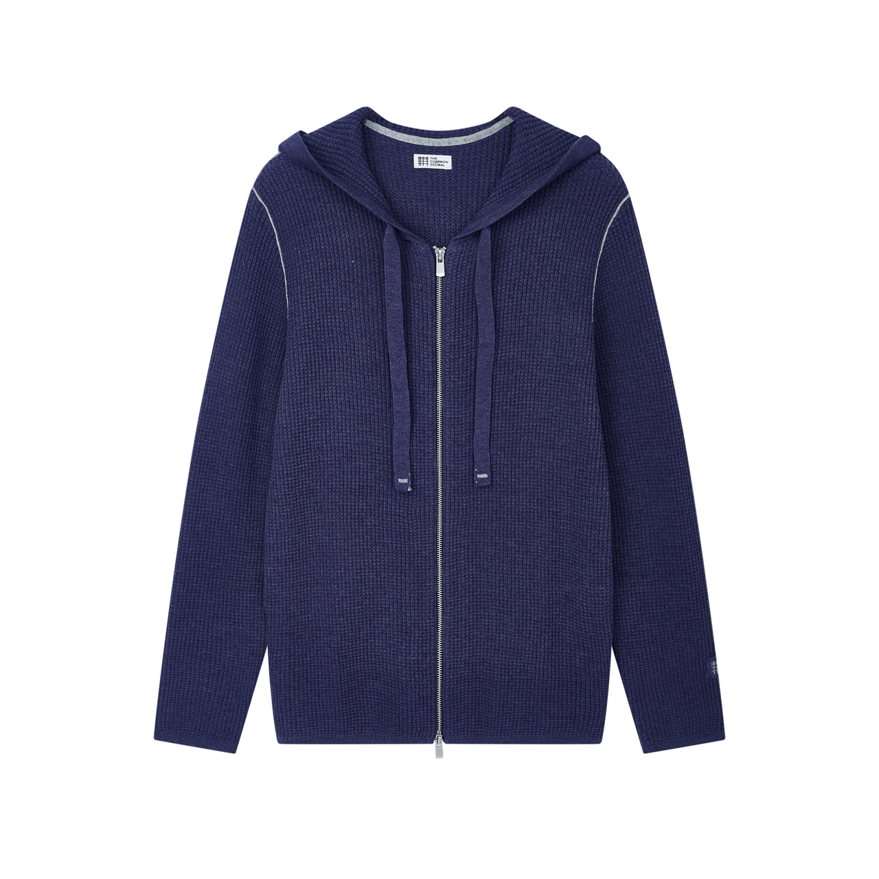 ワッフルロングスリーブフーディー カーディガン