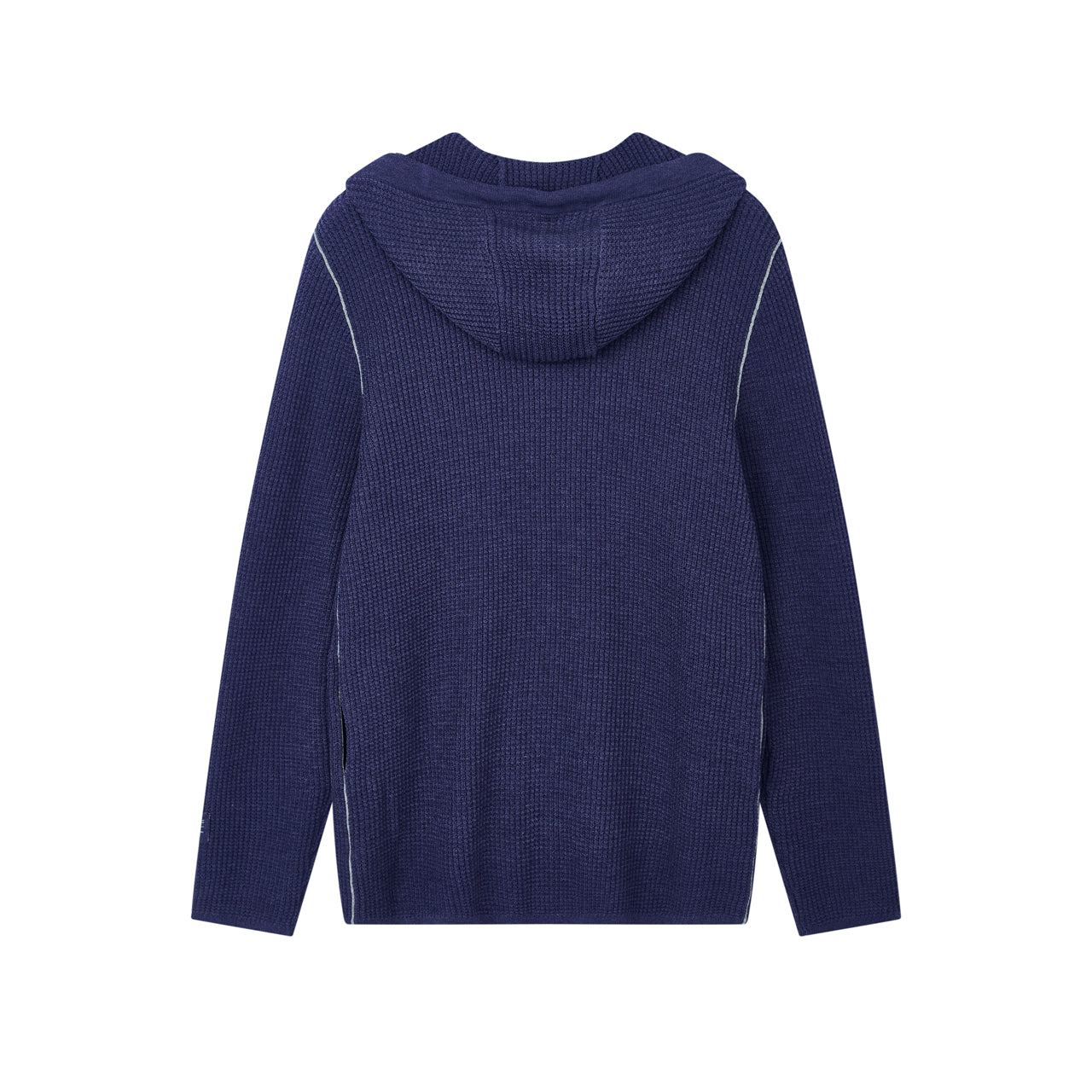 ワッフルロングスリーブフーディー カーディガン