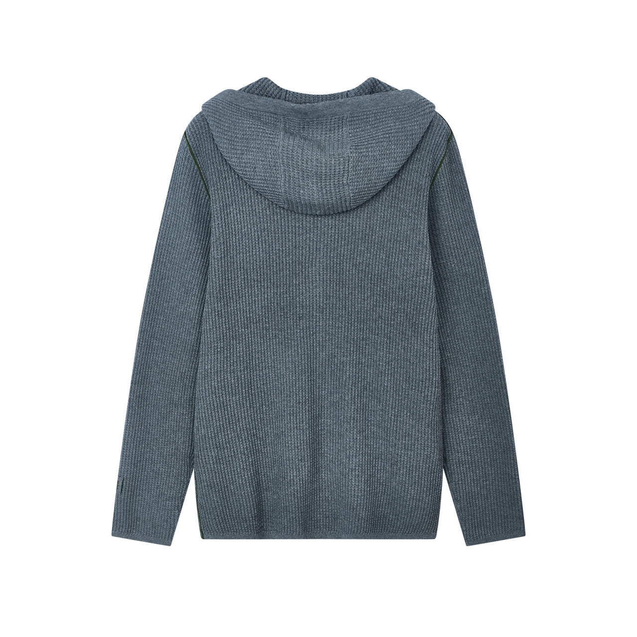 ワッフルロングスリーブフーディー カーディガン