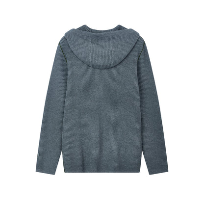 ワッフルロングスリーブフーディー カーディガン