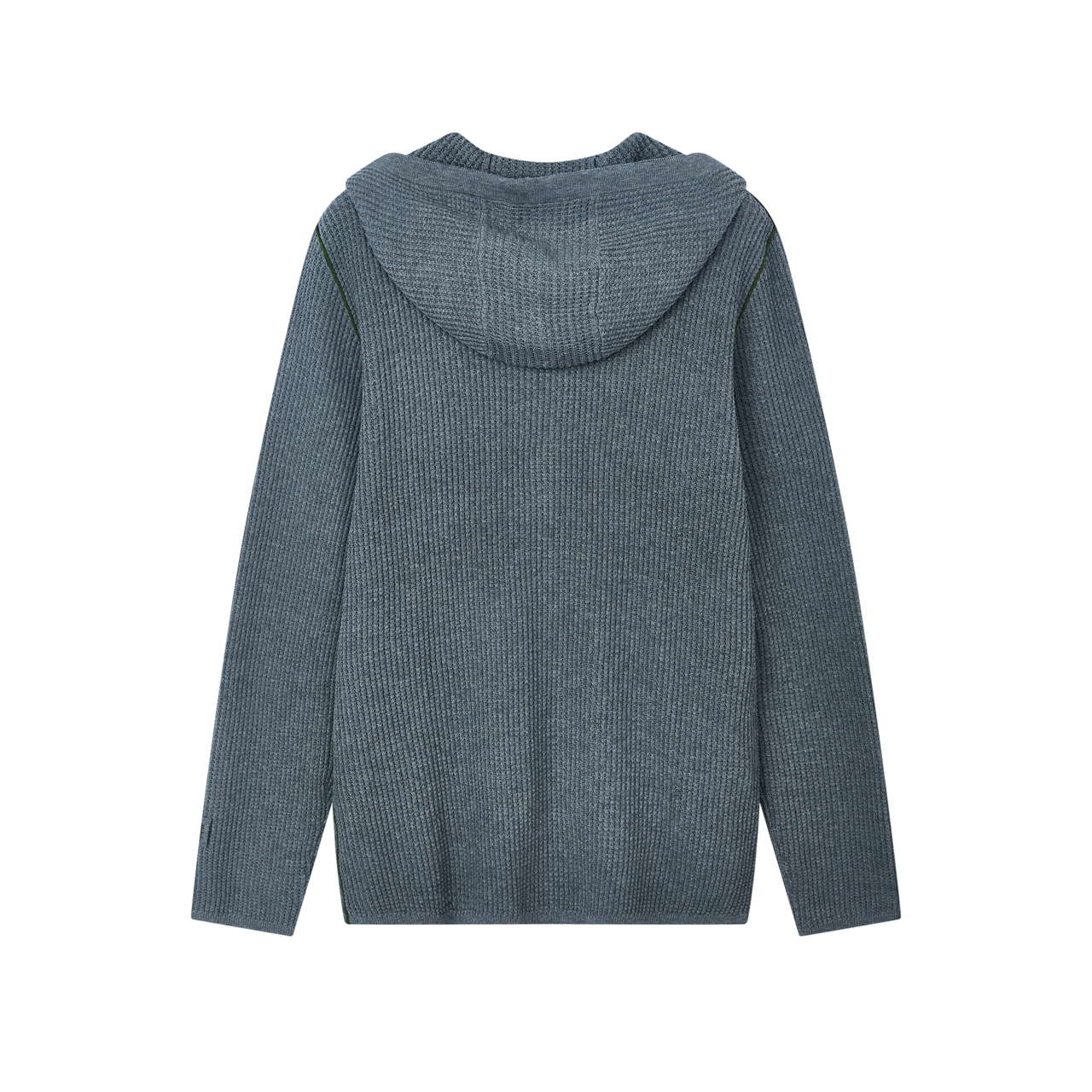 ワッフルロングスリーブフーディー カーディガン