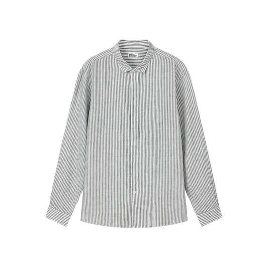 リネンシャツ（ホワイトブラック）