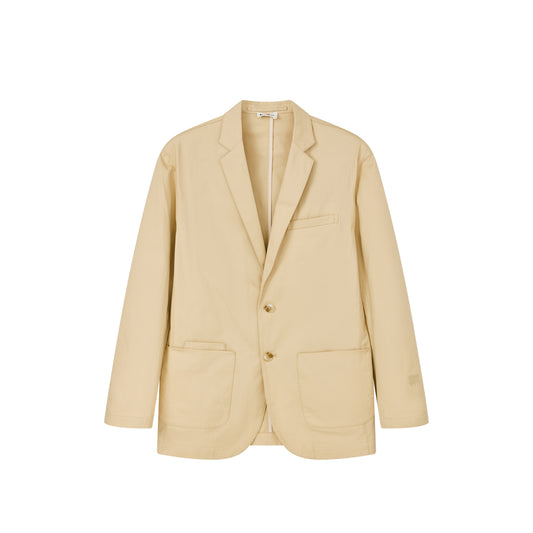 100%リサイクルコットンテーラードジャケット（カーキ）