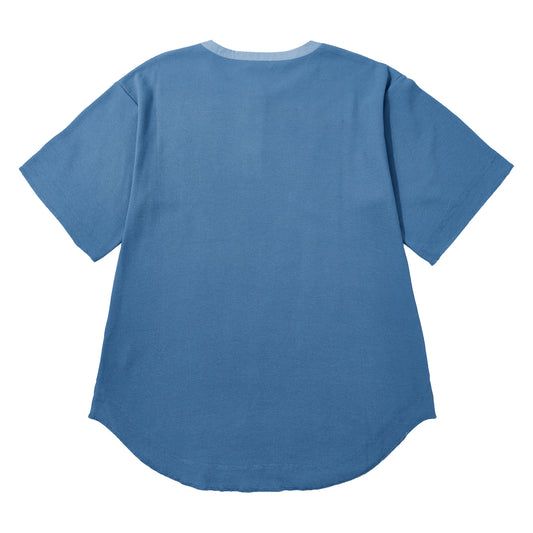 リサイクルポリエステルワッフルヘンリーネックTシャツ