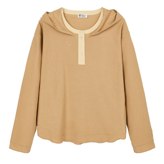 リサイクルポリエステル　ワッフル　プルオーバー　パーカー