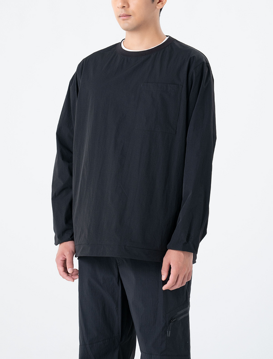 リサイクルナイロン ストレッチ クルーシャツ
