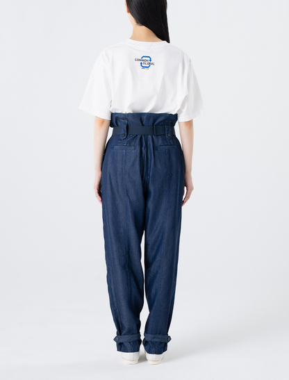 ハイウエストストレッチテーパードパンツ