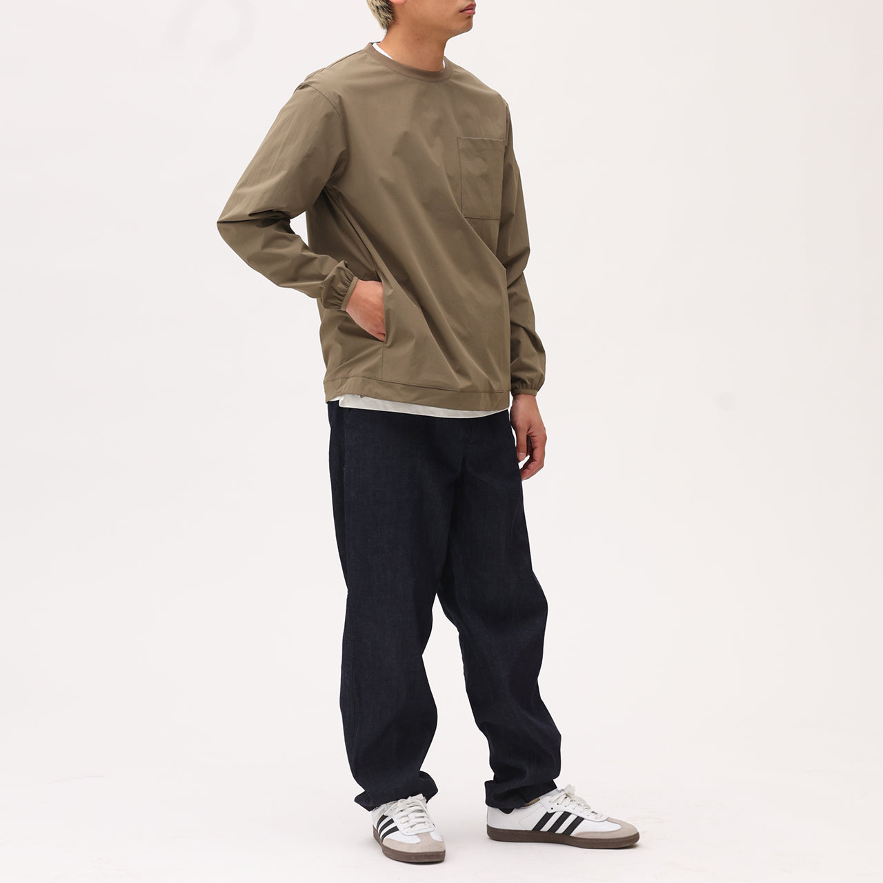 リサイクルナイロン ストレッチ クルーシャツ
