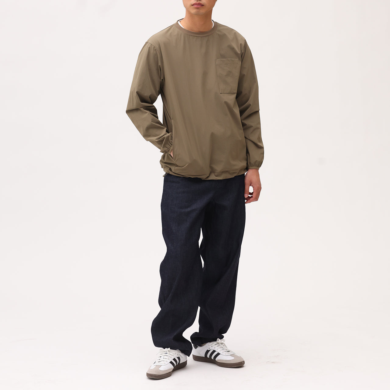 リサイクルナイロン ストレッチ クルーシャツ
