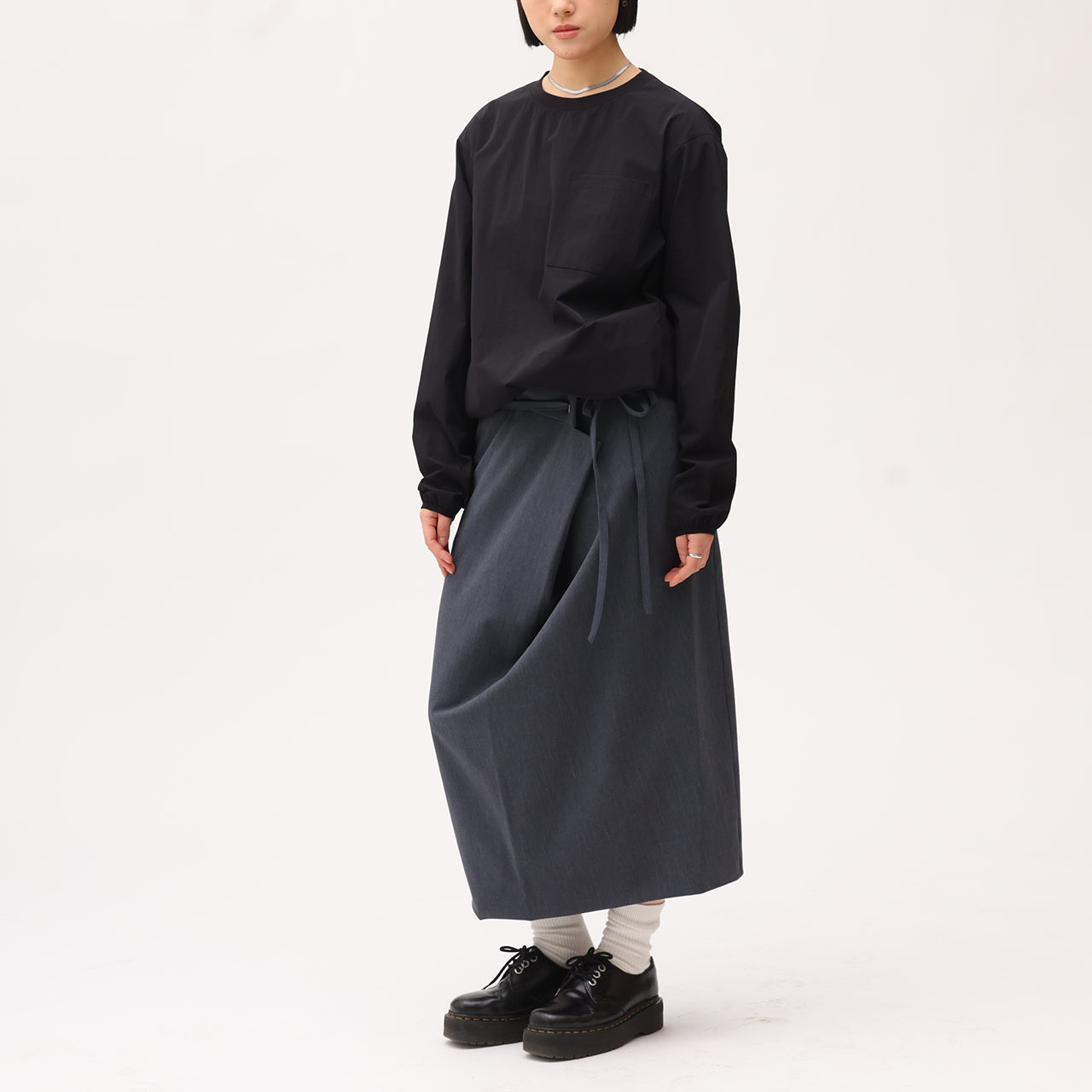 リサイクルナイロン ストレッチ クルーシャツ