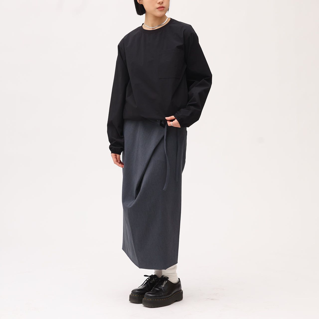リサイクルナイロン ストレッチ クルーシャツ